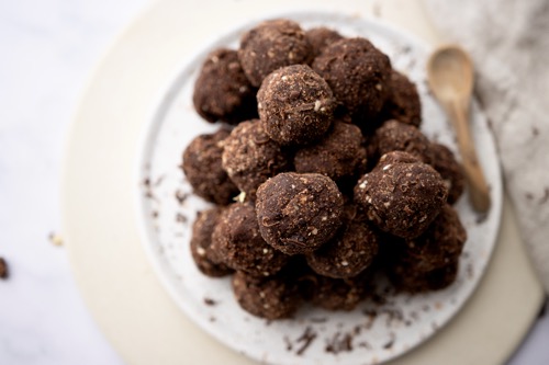 healthy high protein brownie energy balls recipe