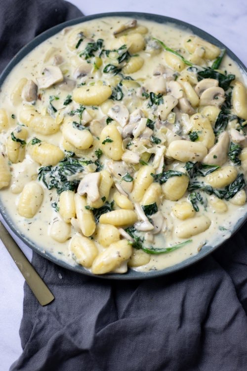 amazing gorgonzola spinach mushroom gnocchi recipe