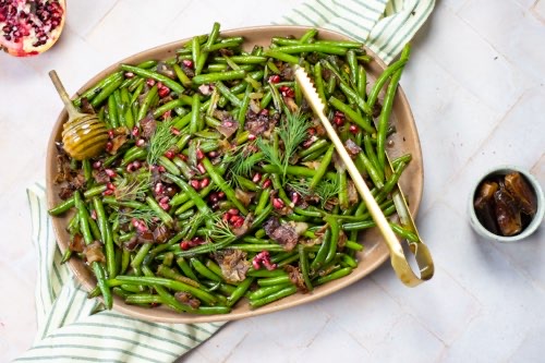 upgraded green beans recipe with salty and crispy bacon