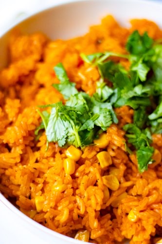 moro de maiz( dominican corn rice recipe) naturally vegan.