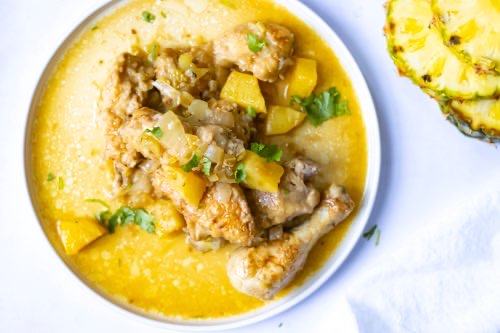 with just a few ingredient created: delicious pineapple chicken